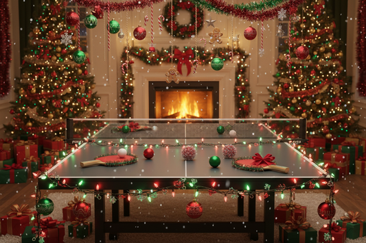 Generame una imagen de Ping Pong Navideño, sin letras